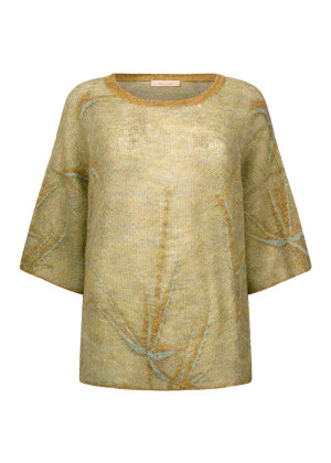 Свитер Mes Demoiselles BAILA с узорами зелёный