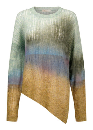 Свитер Mes Demoiselles ISHAN ассиметричный зелёный