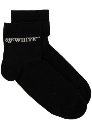 Носки Off-White Low c логотипом черные