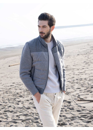 Куртка Morgano комбинированная серая