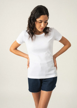 Футболка Saint James AJACCIO II слим белая 