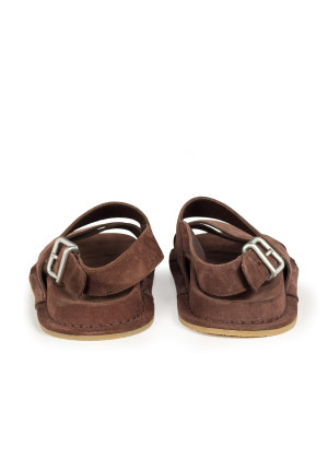 Сандалии Vic Matie Lido замшевые с широкими перемычками и пряжкой коричневые