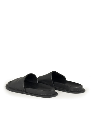 Шлепанцы Vic Matie гладкая кожа с выступающим кантом черные 