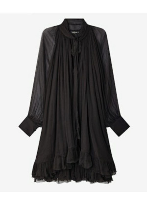 Платье миди Mes Demoiselles DOLLY из вискозного шифона черное