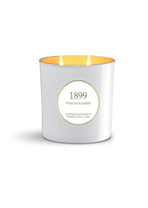 Свеча CERERIA MOLLA 1899 GOLD EDITION Tobacco & Amber XL, 3 фитиля 600г