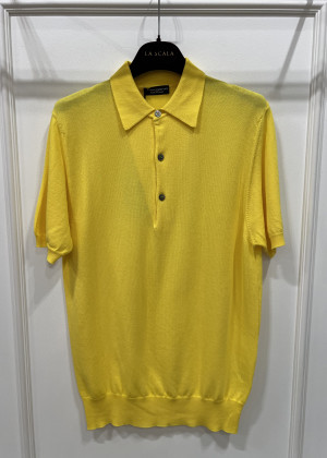 Поло Morgano на резинке 100% хлопок жёлтое