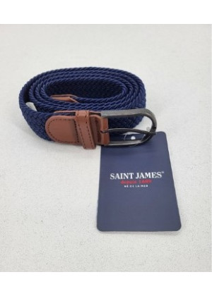 Ремень Saint James CEINT.ELAST.UNI плетёный тёмно-синий