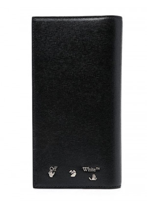 Бумажник Off-White с логотипом Hands-Off чёрный