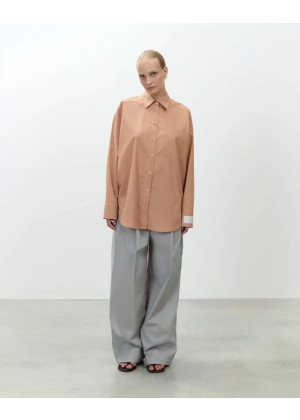 Рубашка ALYSI с этикеткой на манжете персиковая