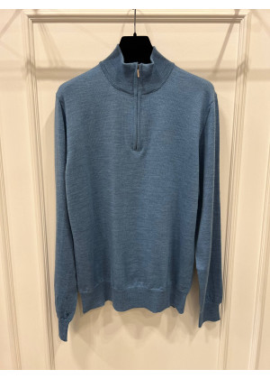 Джемпер Morgano на молнии голубой