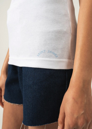 Футболка Saint James AJACCIO II слим белая 