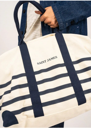Сумка пляжная Saint James SAC WEEK END в полоску экрю