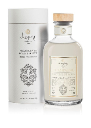Диффузор с палочками Logevy FIRENZE 1965 CHAMPAGNE E BACCHE DI ROSA / Шампанское & Розовые ягоды 100 мл