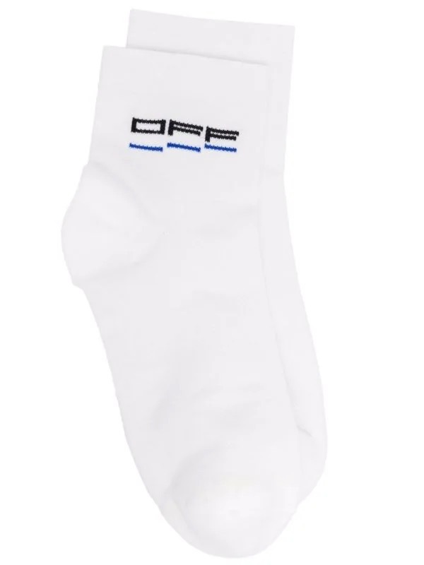 Носки Off-White Low c логотипом белые