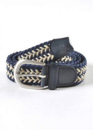 Ремень Saint James CEINT.ELAST.UNI плетёный сине-белый