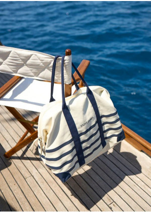 Сумка пляжная Saint James SAC WEEK END в полоску экрю