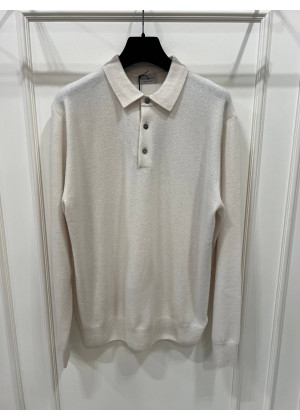 Поло Morgano с длинным рукавом молочное шерсть кашемир