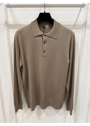 Поло Morgano с длинным рукавом светло-коричневый шерсть