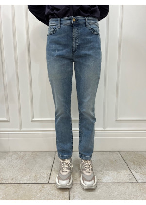Джинсы MAX&MOI слим medium rise голубые 