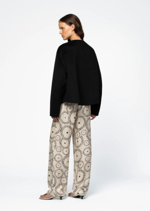 Брюки MAX&MOI BRAVA на кулиске винтажный принт экрю