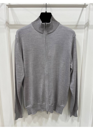 Кардиган Morgano на молнии шерсть серый 
