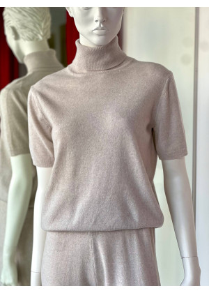 Водолазка Morgano с коротким рукавом светло-бежевая 