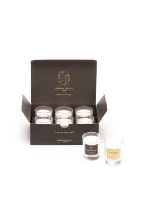 Подарочный сет свечей CERERIA MOLLA 1899 DISCOVERY SET 3 Raspberry & Black Vanilla, Santal & Tonka, Black Orchid & Lily, Fig & Citrus, Moroccan Cedar, Oud & Leather, 6х28,35 г