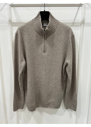 Джемпер Morgano на молнии меланж светло-коричневый 