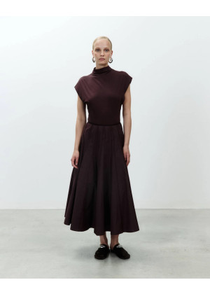 Юбка-миди ALYSI пэчворк сливовая 