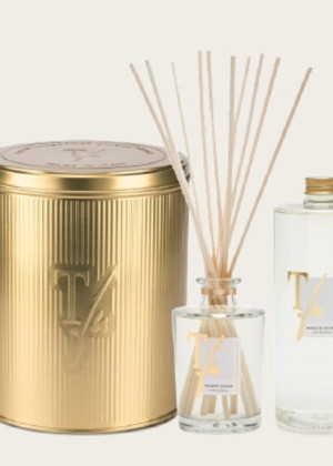 Набор TEATRO Fragranze uniche BIANCO DIVINO • GOLD TIN BOX #1 (Диффузор 250 мл + рефилл 500 мл)