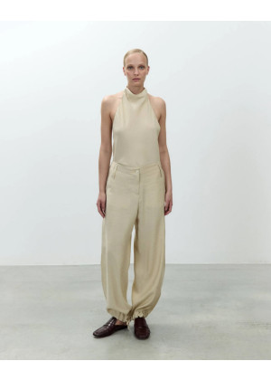 Брюки ALYSI с регулируемым шнурком на щиколотке бежевые 